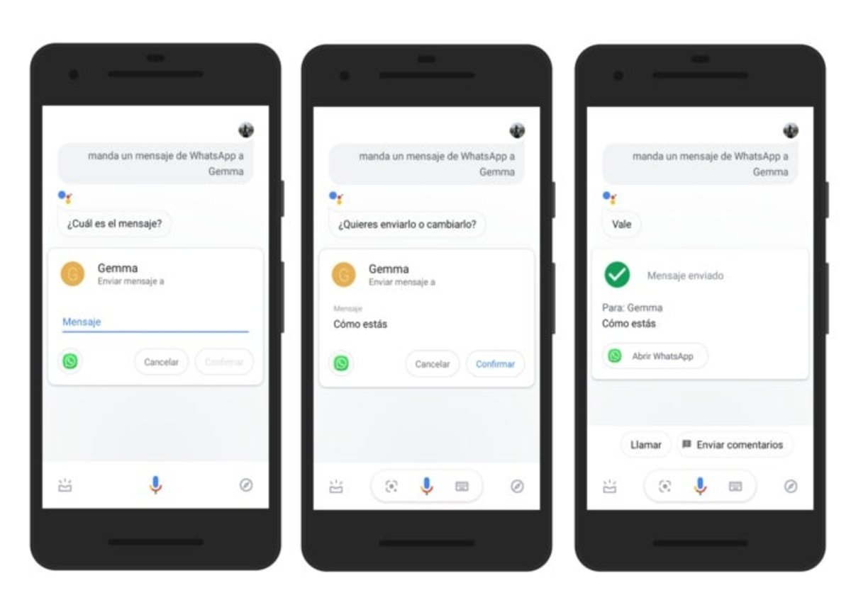 Enviar WhatsApp desde Google Assistant