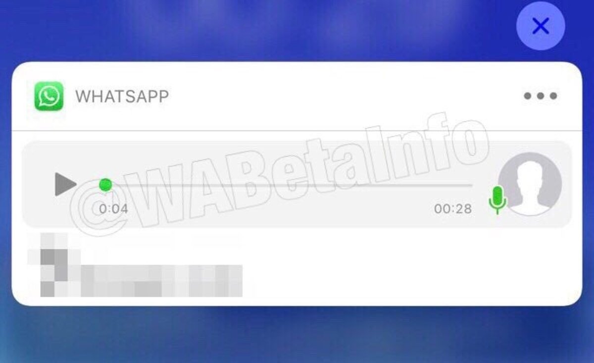 audio Whatsapp en notificación en iOS