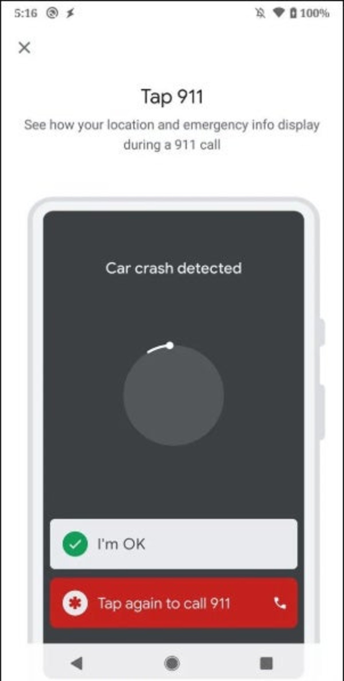 Google Pixel app accidente coche 2