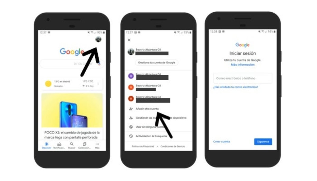 Añadir cuenta de Google en Android