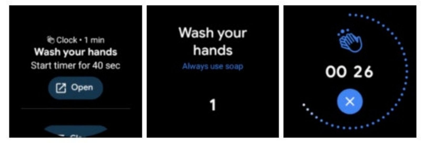 wear os lavar manos aviso