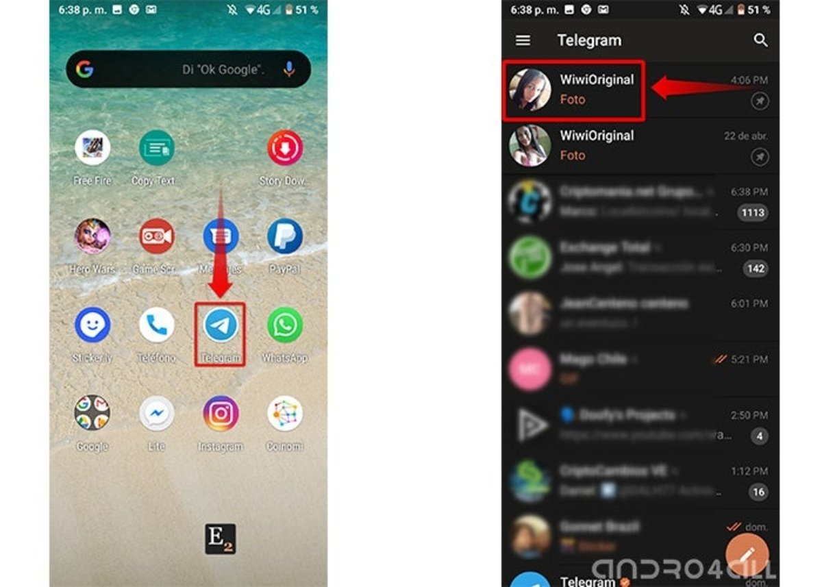Enviar archivos en Telegram desde Android e iOS