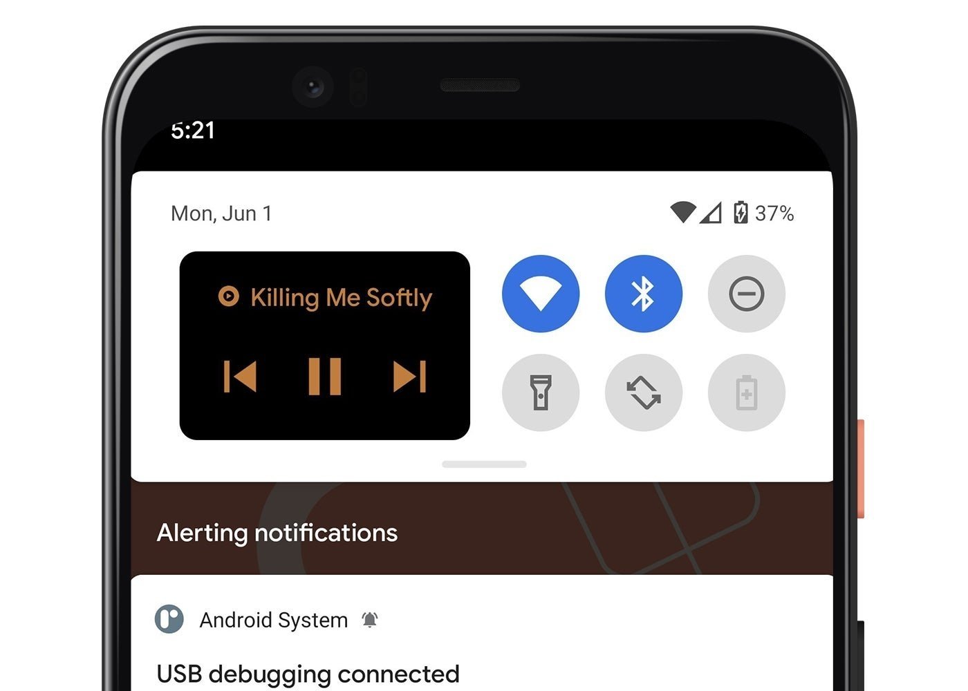 Nuevo control de musica en Android 11 Beta