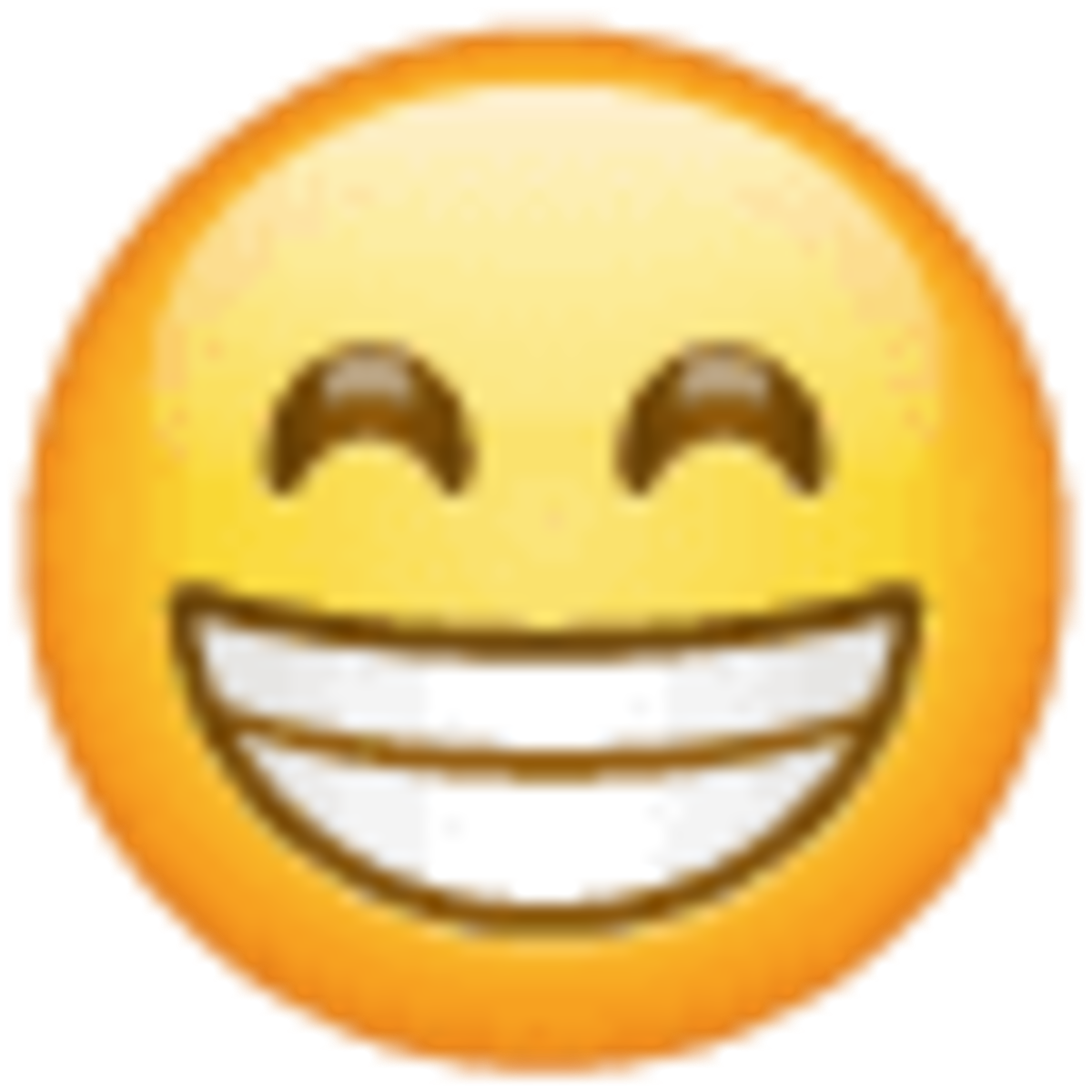 Emoji U+1f601, cara con sonrisa y dientes