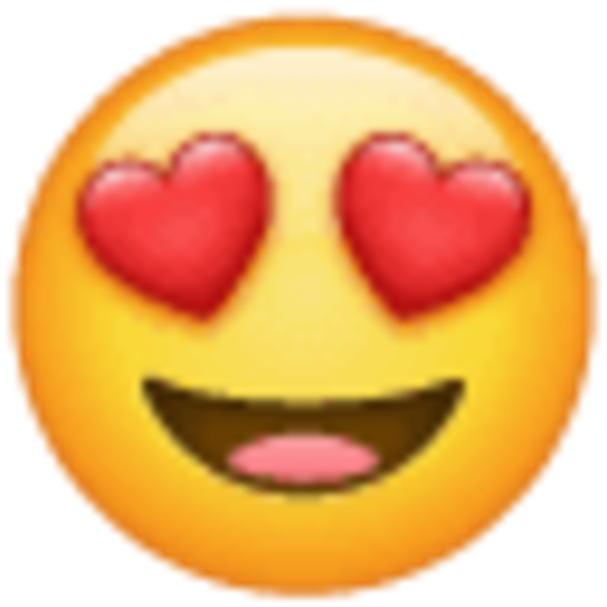 emoji 1f60d, cara con corazones por ojos