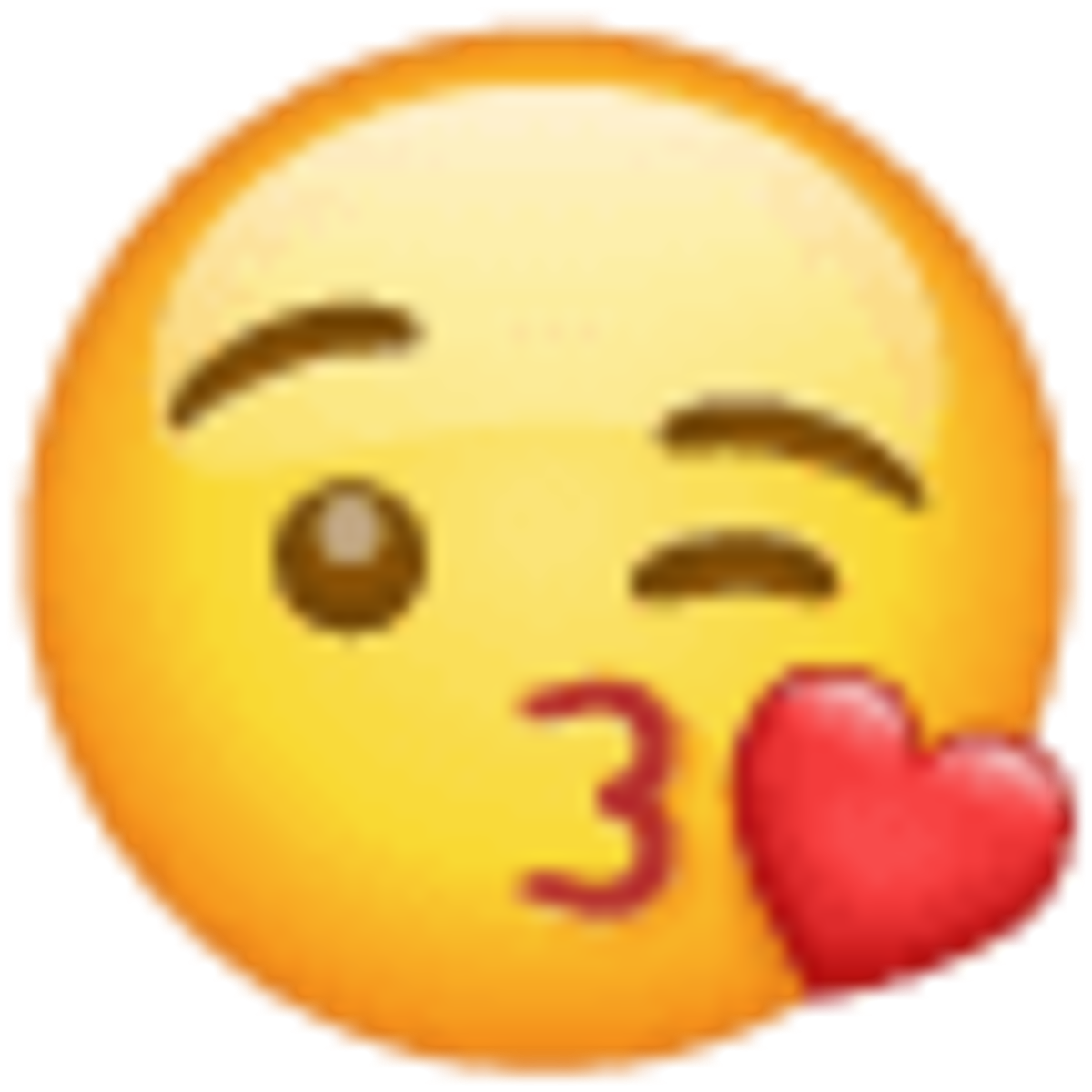 Emoji 1f618, cara lanzando un beso