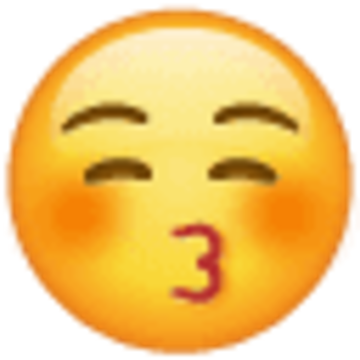 Emoji 1f61a, cara besando con ojos cerrados