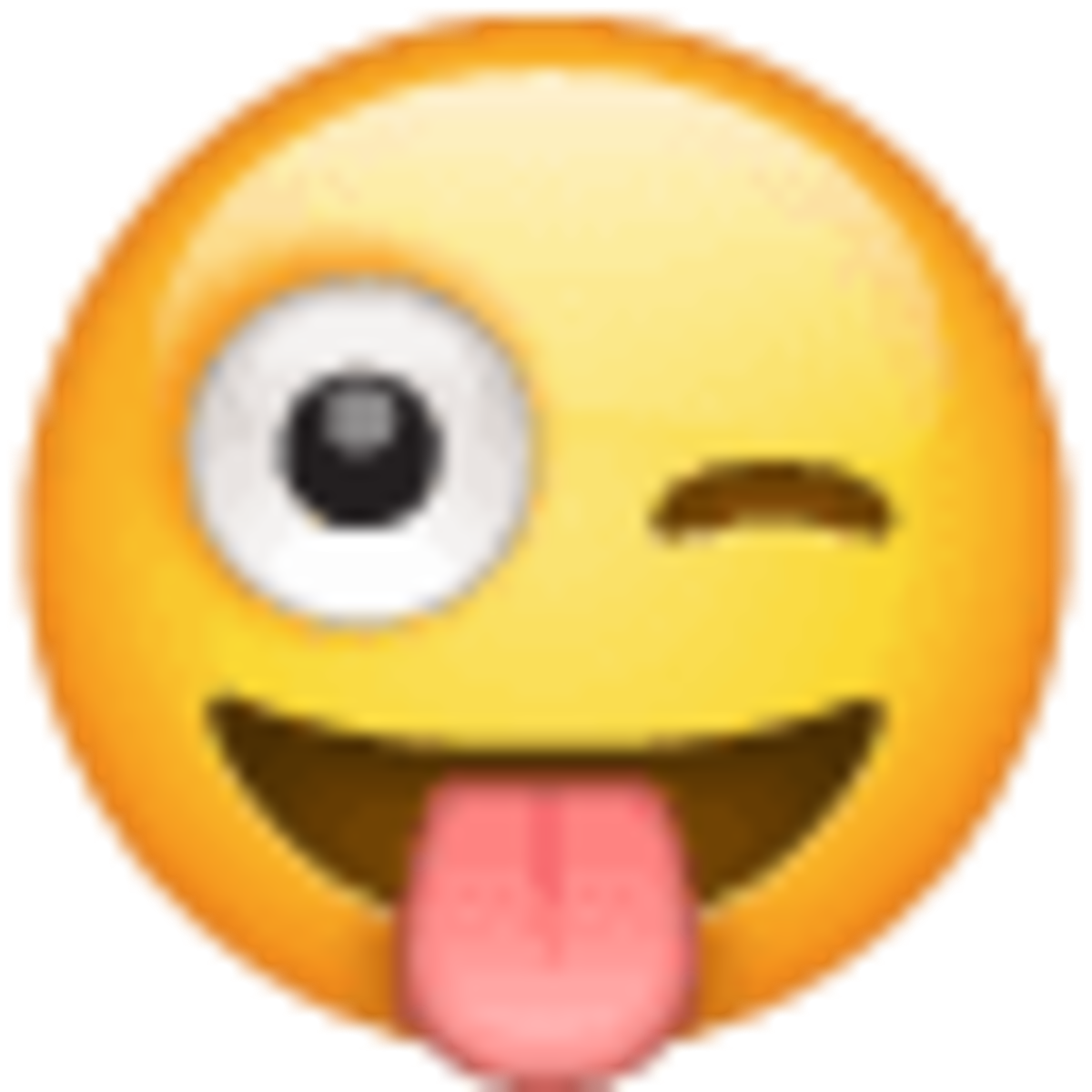 Emoji 1f61c, cara sonriente guiñando un ojo con la lengua fuera