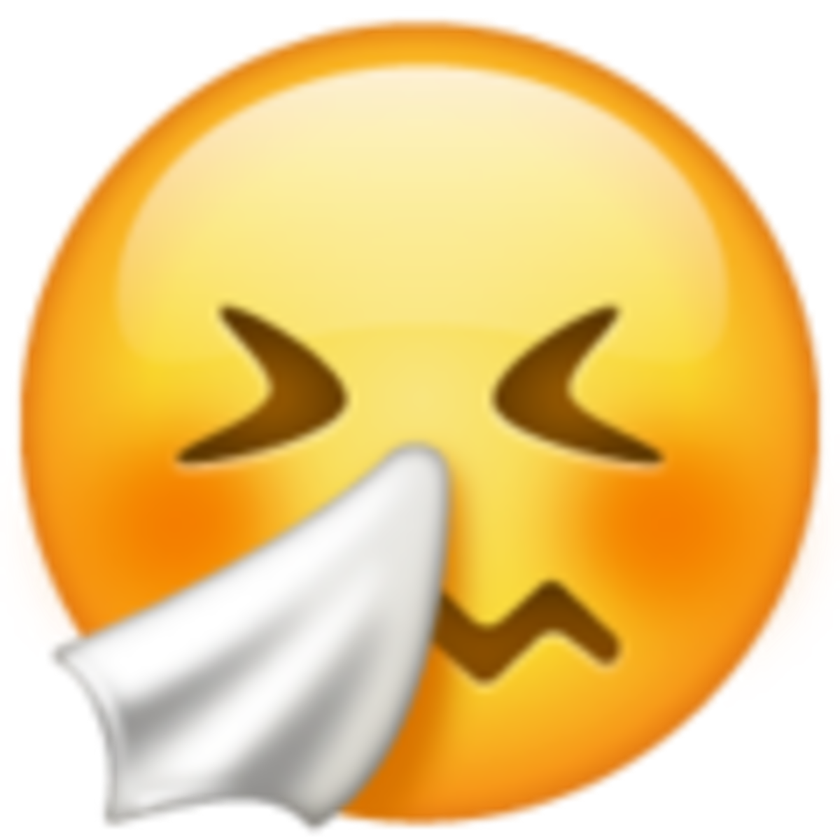 Emoji 1f927 de cara estornudando