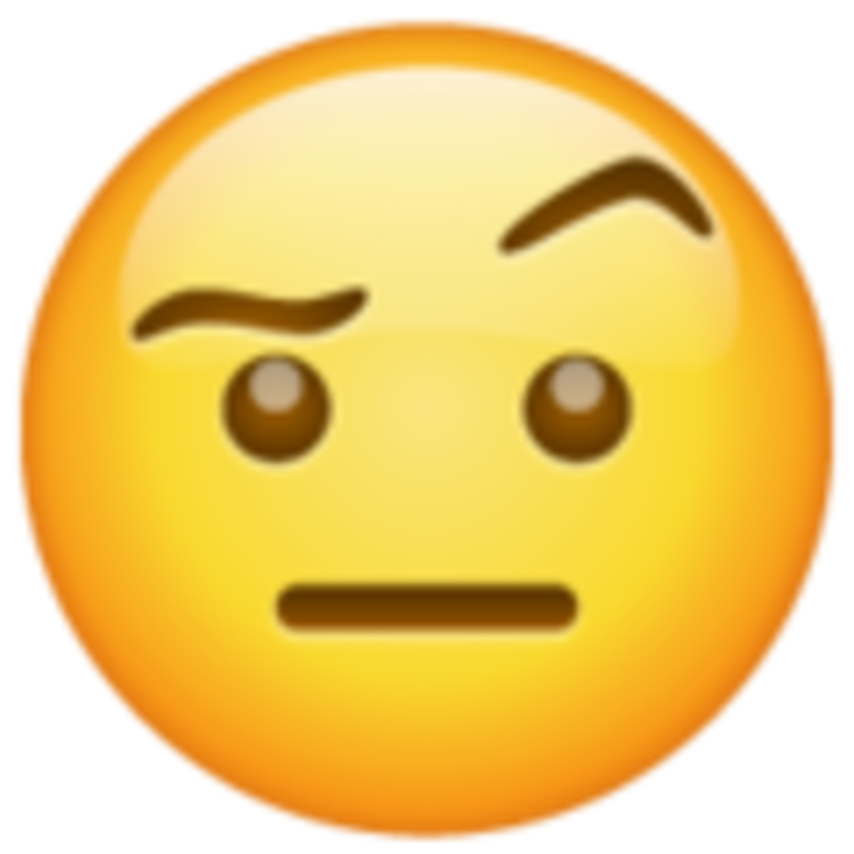 Emoji 1f928, cara con ceja levantada