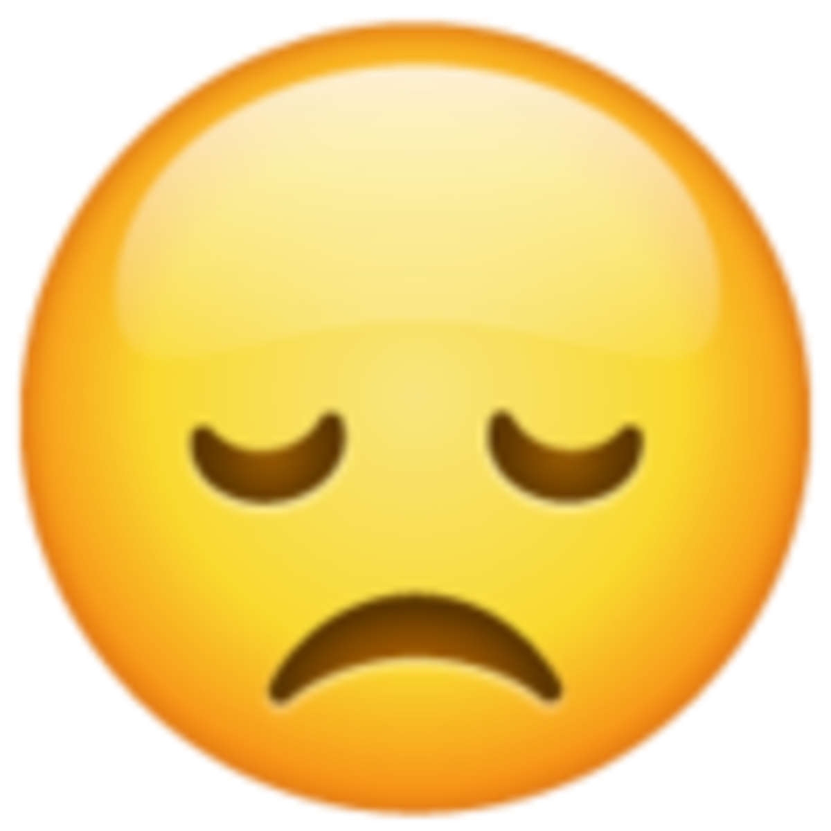 Emoji con cara de decepcion