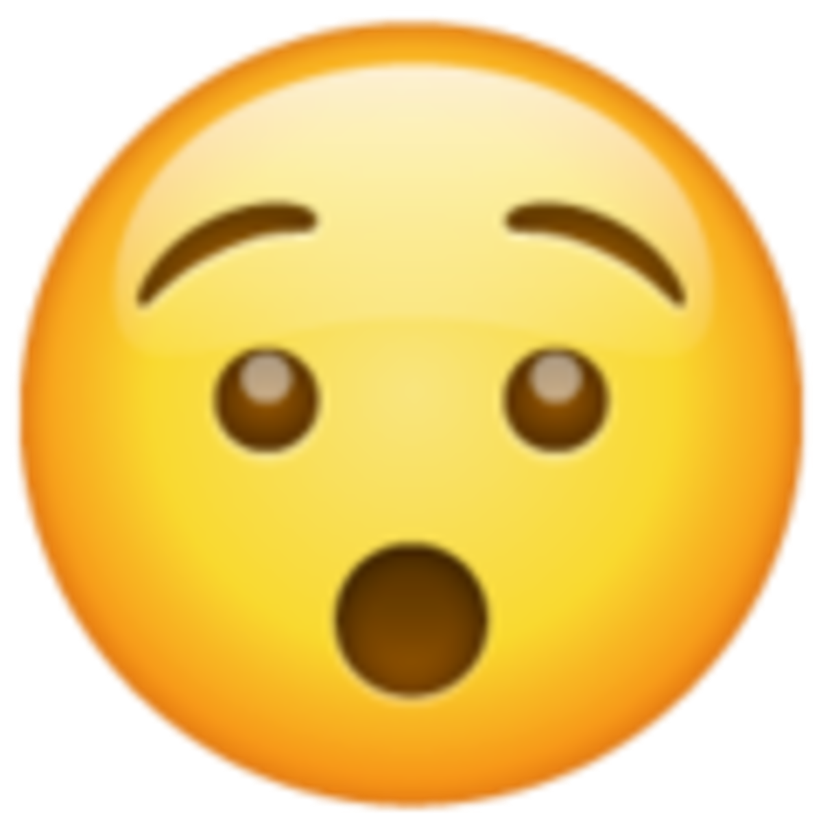 Emoji de cara incredula con boca abierta