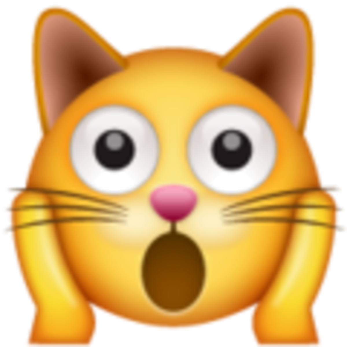 Emoji de gato asustado