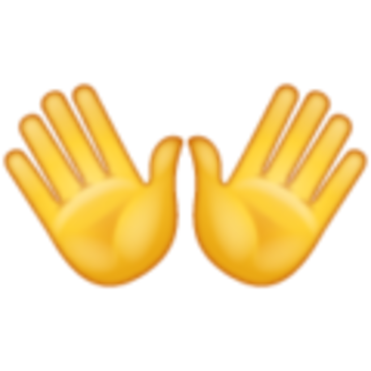 Emoji de manos abiertas
