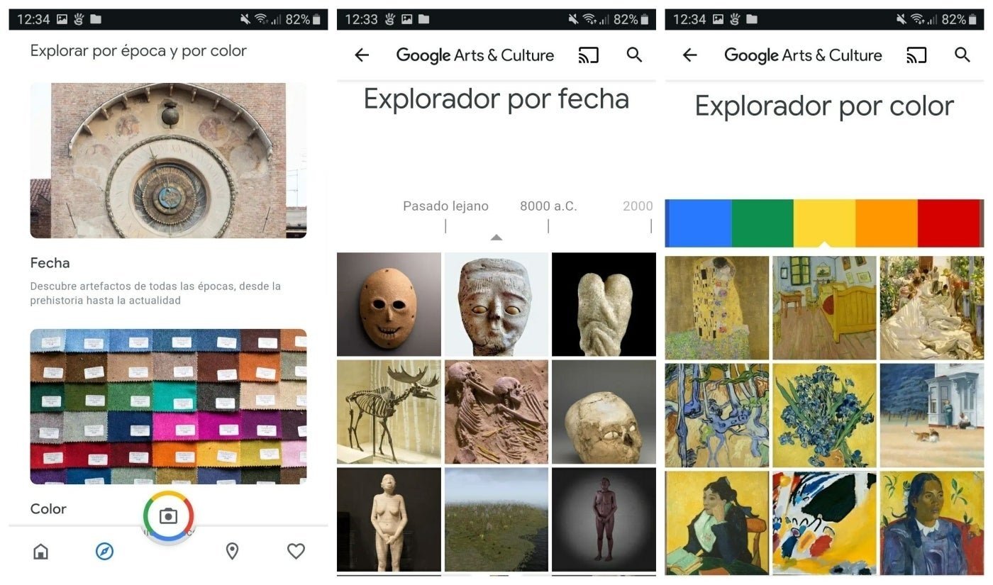 Explorar fecha y color Google Arts Culture