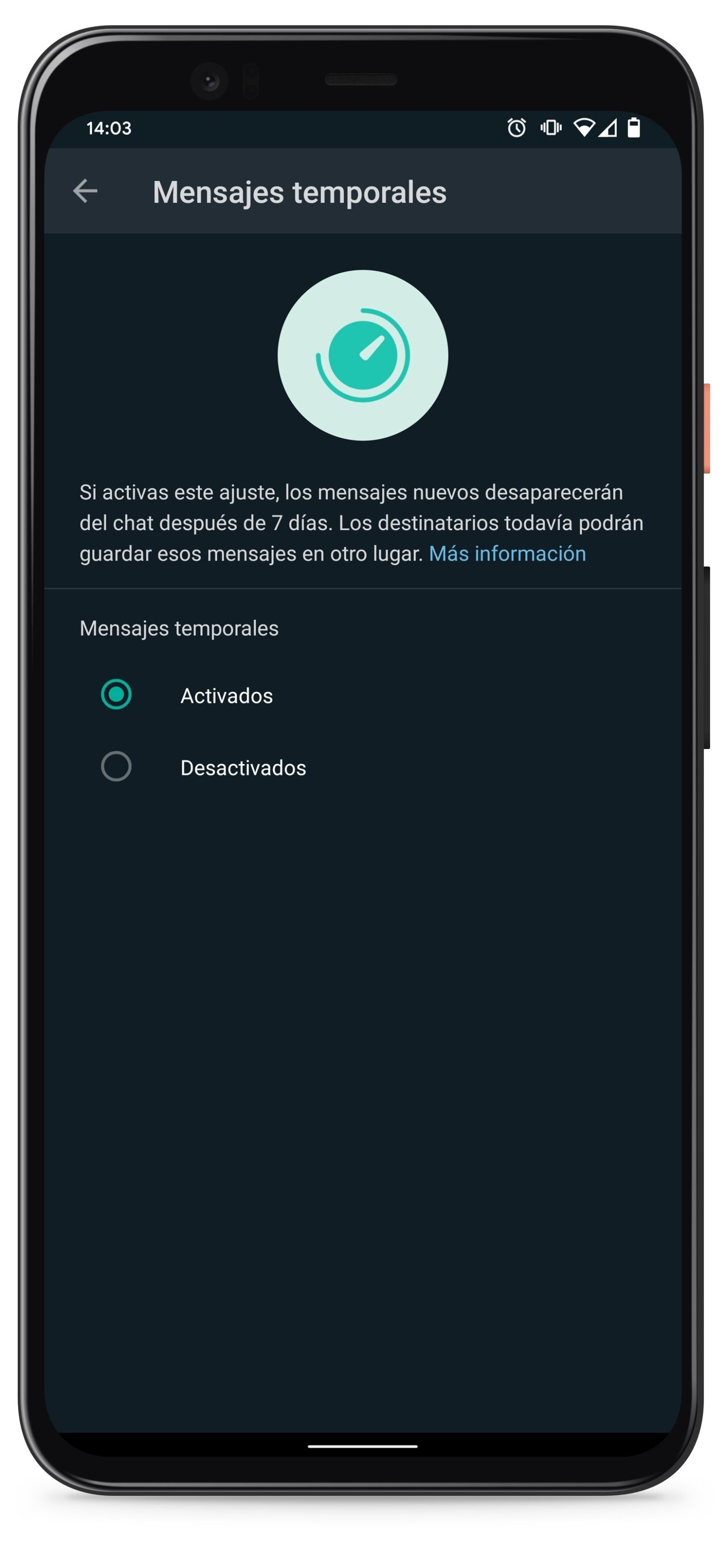 WhatsApp: así puedes activar ya los mensajes que desaparecen