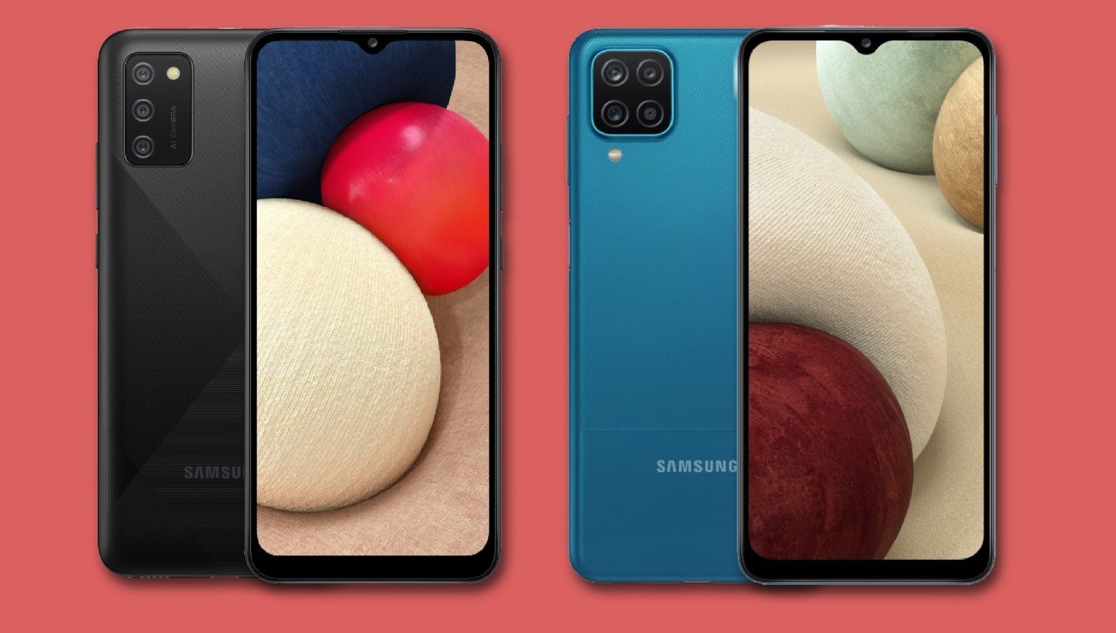 Samsung Galaxy A12 y A02s.