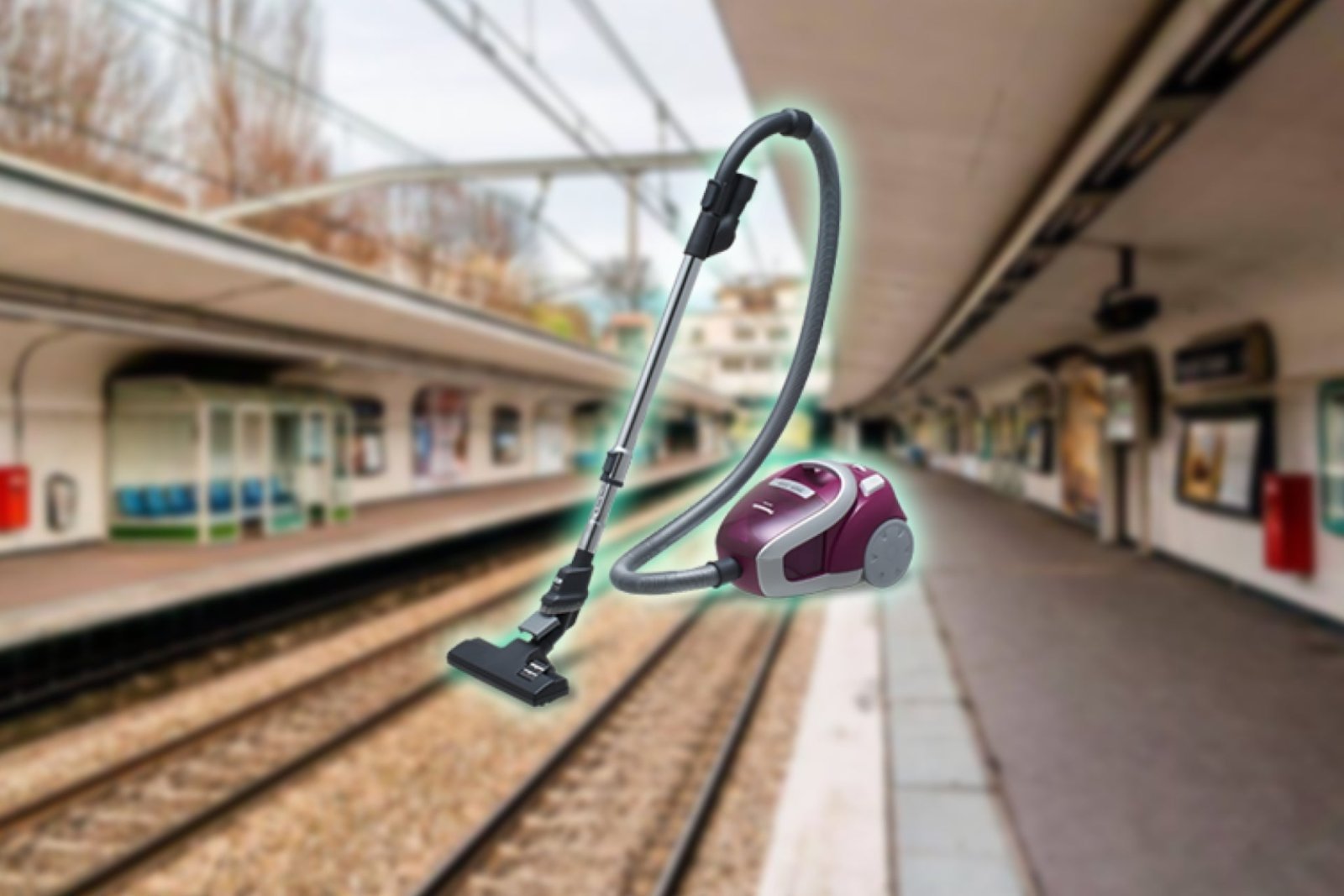 Panasonic ha creado una "aspiradora rescatadora" para auriculares que caen a las vías del tren
