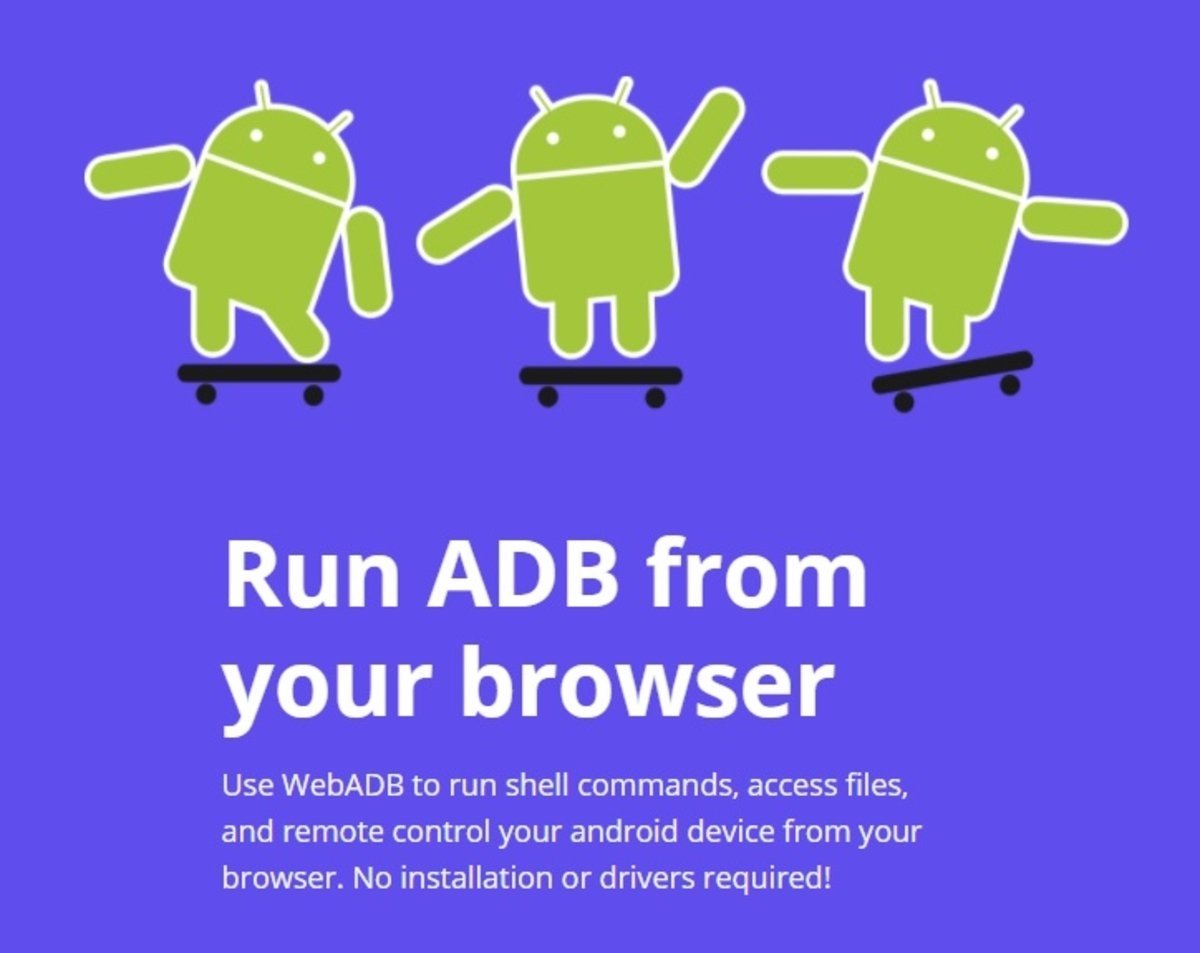 WebADB es una 'aplicación web' simple para conectarse a su móvil Android sin instalar nada.