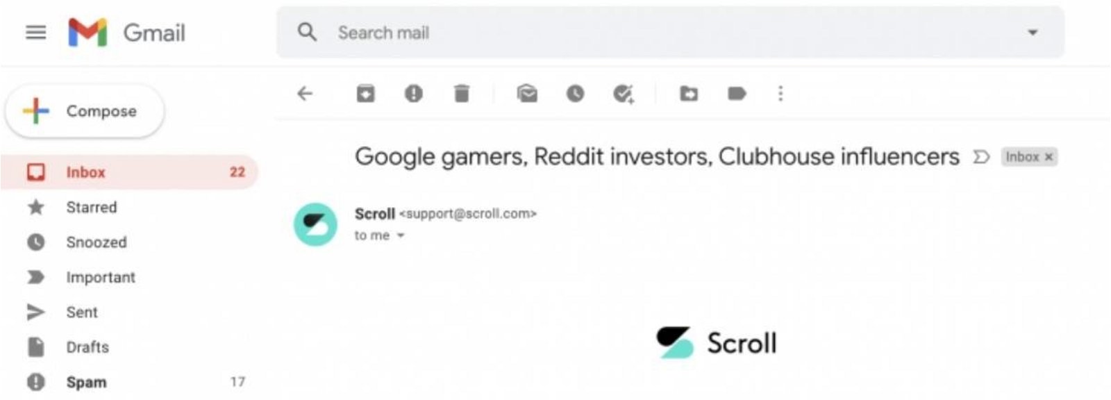 This is the new design of Gmail for desktop
