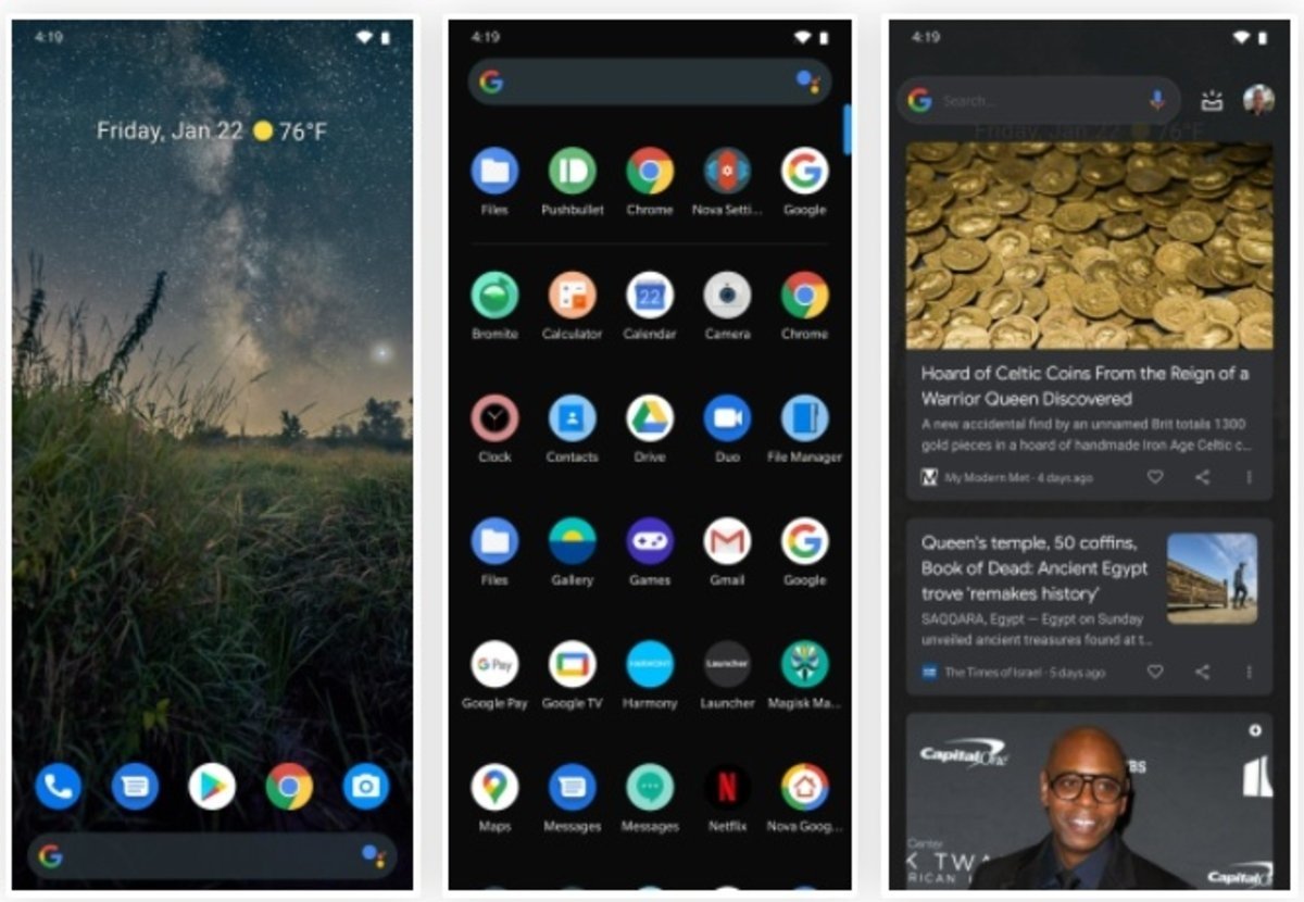 Nova Launcher already with its Pixel interface configured and finished.