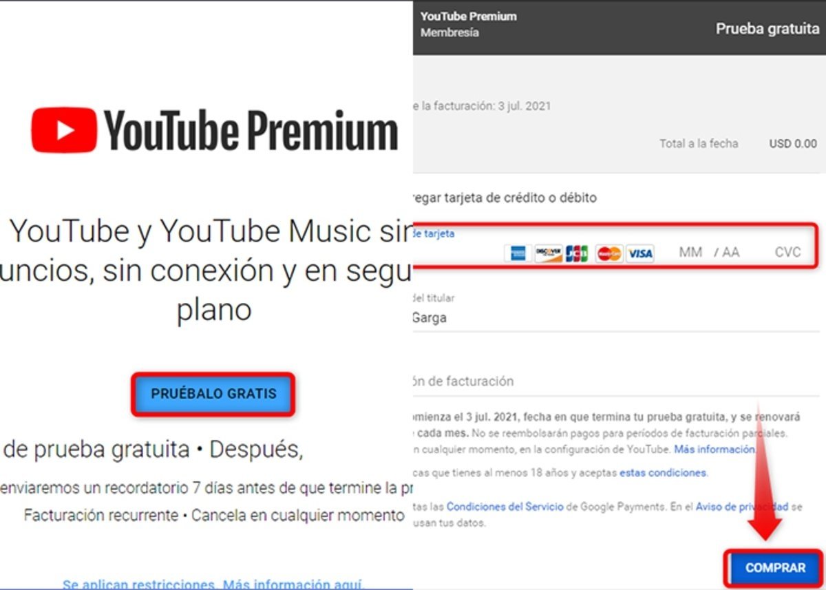 Como probar YouTube Premium Gratis