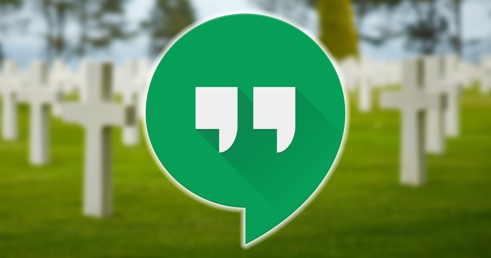 Google Hangouts en el cementerio