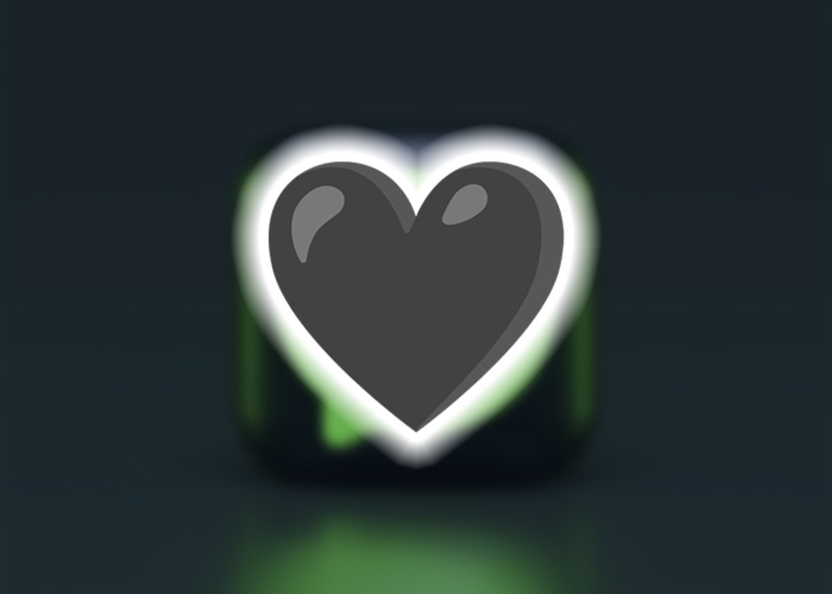 Emoji de corazón de color negro en WhatsApp