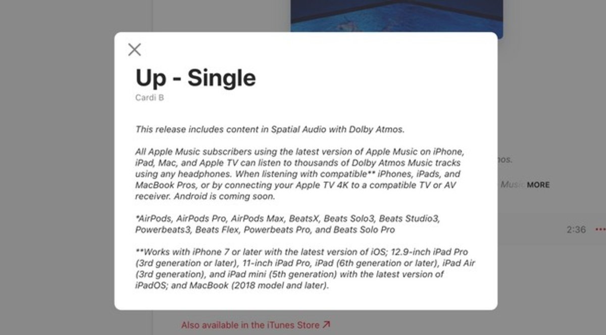 Apple Music con Spatial Audio en Android