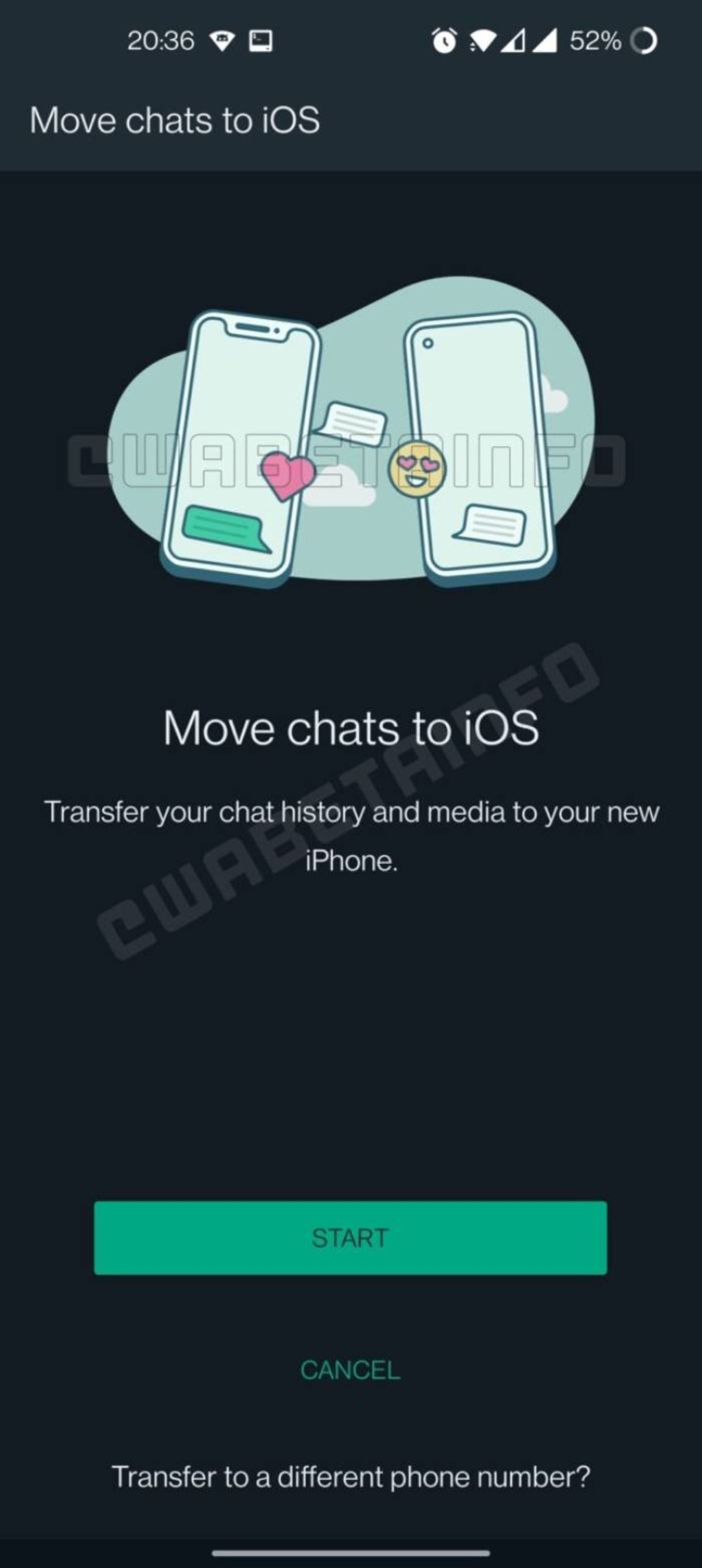 Migración chats Android-iOS