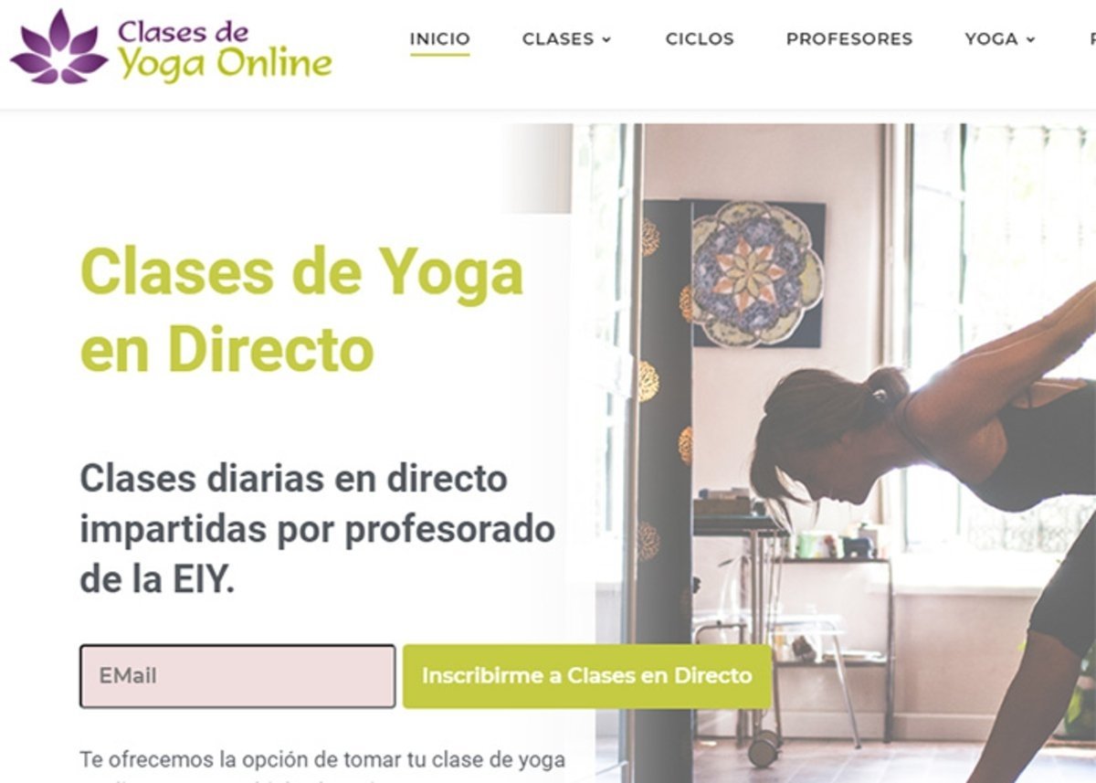Clases de Yoga en directo con esta página web