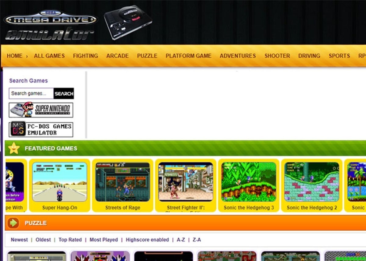 Mega Drive Emulator: gran variedad de títulos