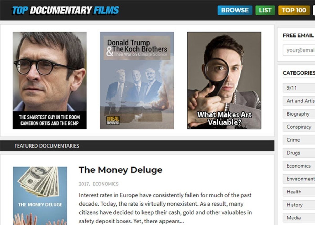 Top Documentary Films: documentales y vídeos