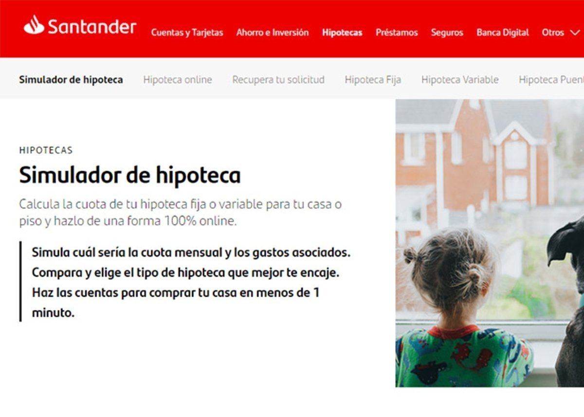 Santander: Simulador de tarifas mensuales