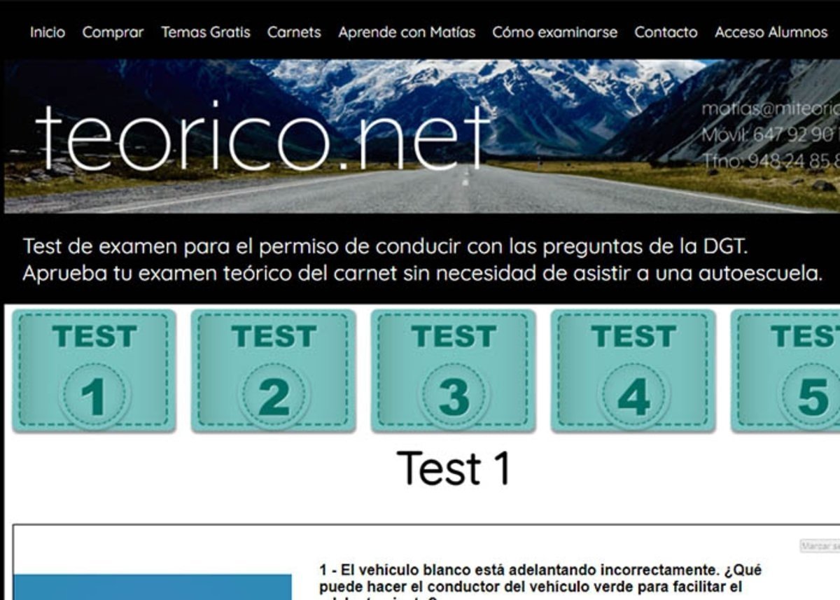 Teorico.net: test de examen para el permiso de conducir