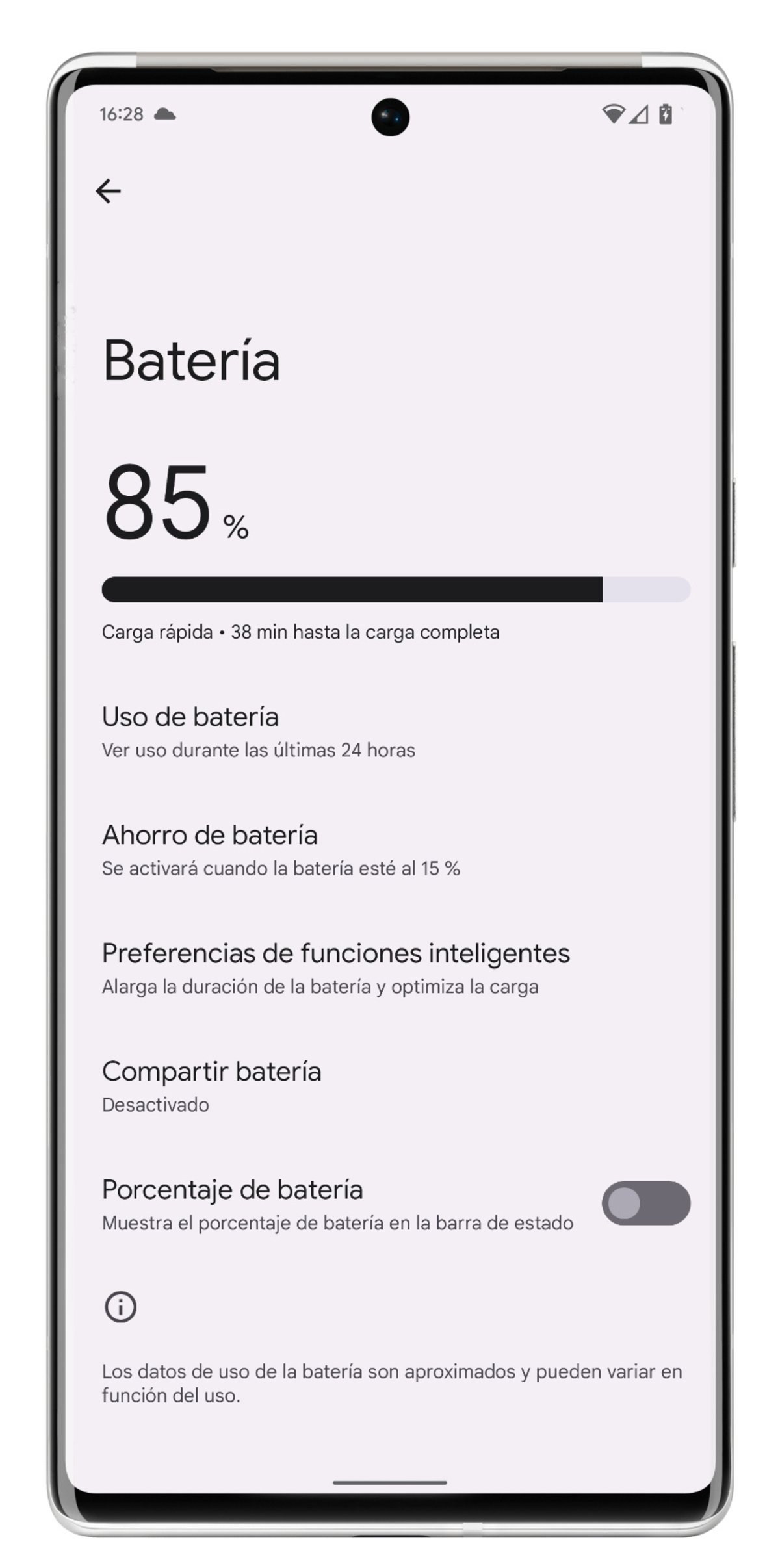 Cómo consultar la salud de la batería de tu móvil Android
