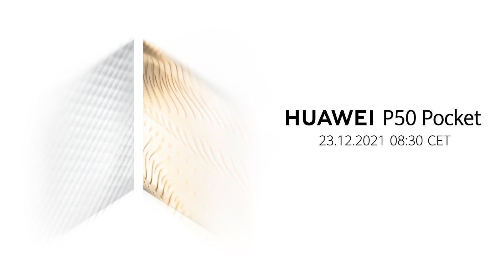 Cartel de presentación del Huawei P50 Pocket
