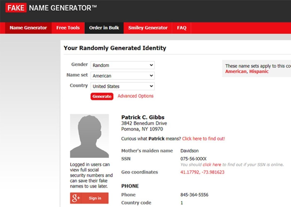 Fake Name Generator: aquí podrás encontrar nombres fake con direcciones y más